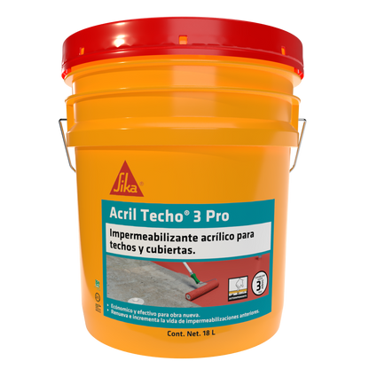 ACRYLIC ROOF WATERPROOFING 3 YEARS PRO RED 18 LT