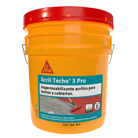 ACRYLIC ROOF WATERPROOFING 3 YEARS PRO RED 18 LT