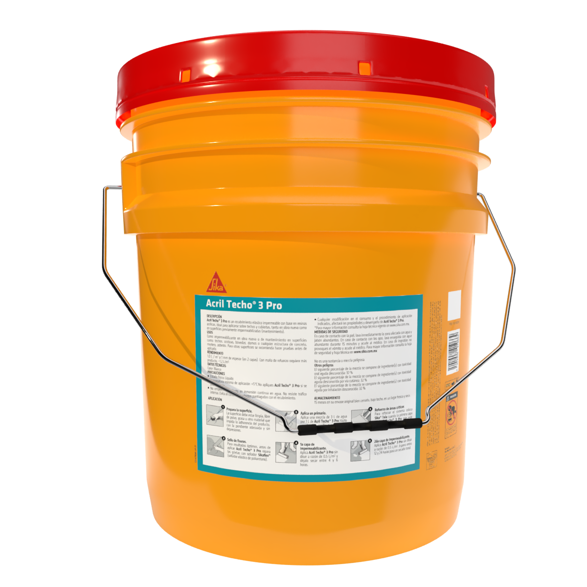 ACRYLIC ROOF WATERPROOFING 3 YEARS PRO RED 18 LT