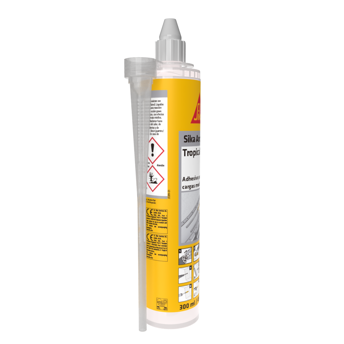 ADHESIVO PARA ANCLAJES DE CARGAS MEDIAS A ALTAS SIKA ANCHORFIX-2+TROPICAL CARTUCHO 300 ml