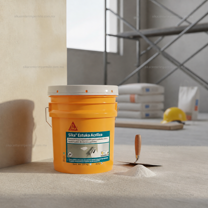 PASTA ACRÍLICA SIKA ESTUKA ACRILICO M BLANCO CUBETA 24KG