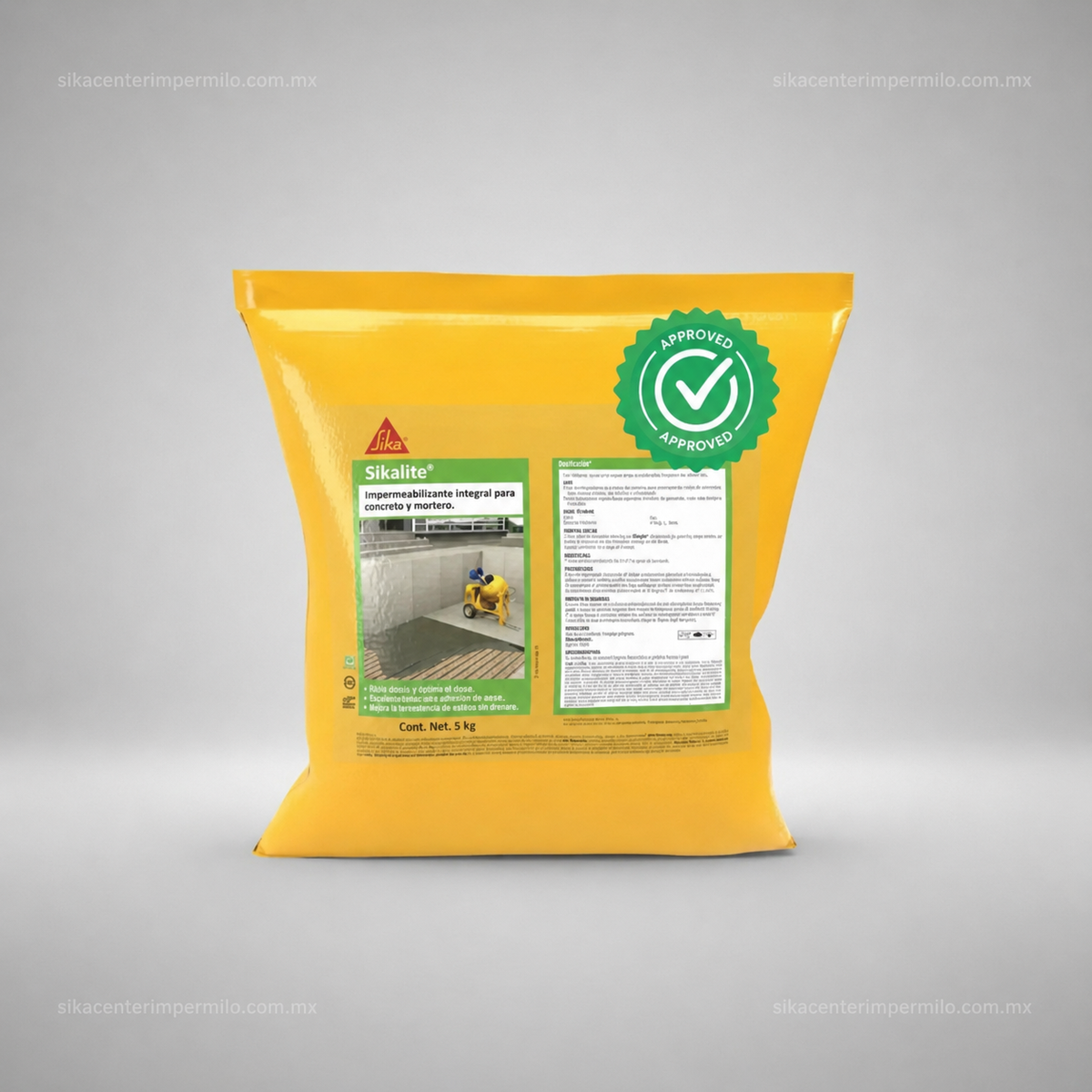 IMPERMEABILIZANTE INTEGRAL EN POLVO SIKALITE 5 KG