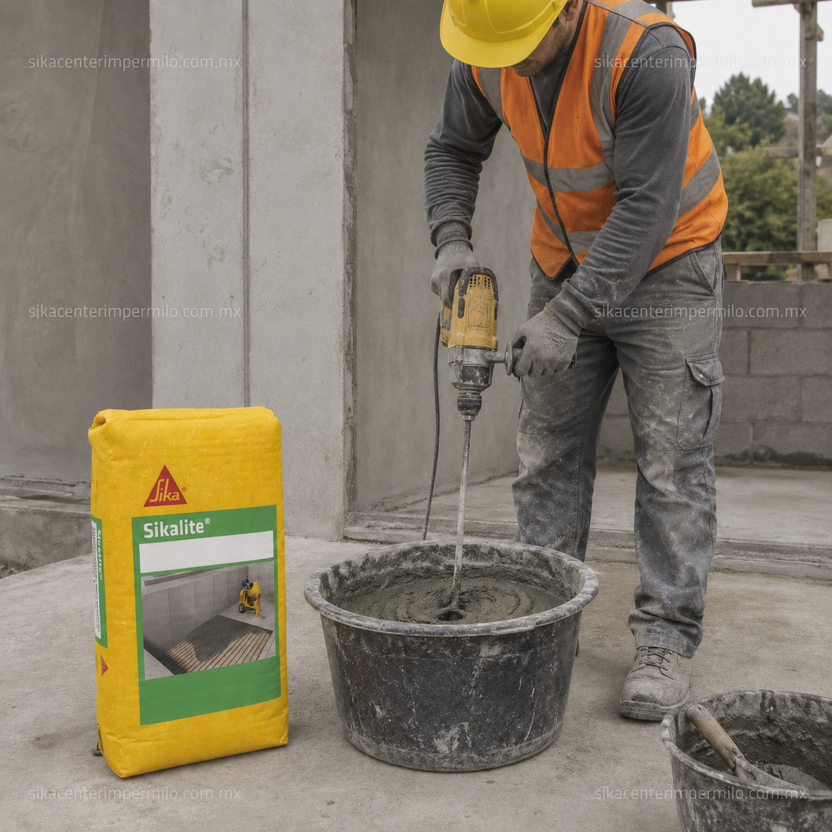 IMPERMEABILIZANTE INTEGRAL EN POLVO SIKALITE 10 KG