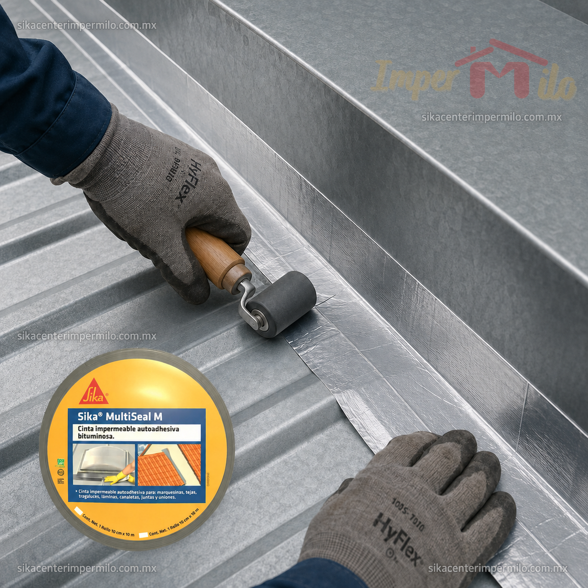 CINTA IMPERMEABLE AUTOADHESIVA SIKA MULTISEAL M  ROLLO 10M X 0.10M