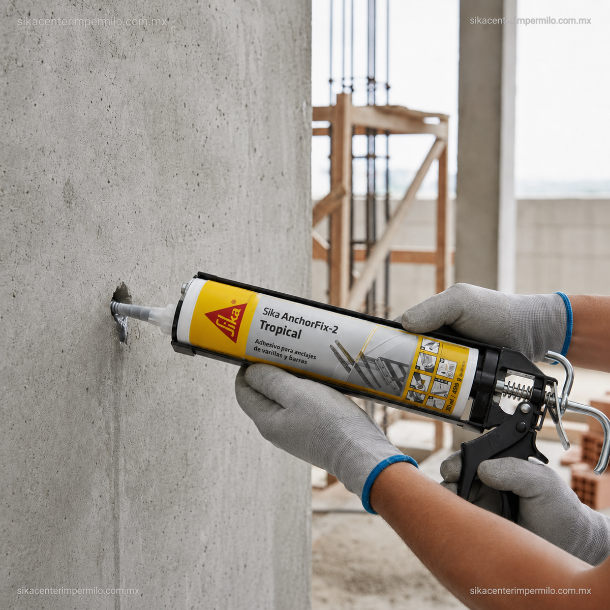 ADHESIVO PARA ANCLAJES DE CARGAS MEDIAS A ALTAS SIKA ANCHORFIX-2+TROPICAL CARTUCHO 300 ml