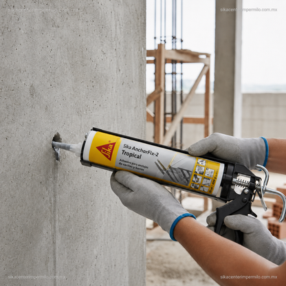 ADHESIVO PARA ANCLAJES DE CARGAS MEDIAS A ALTAS SIKA ANCHORFIX-2+TROPICAL CARTUCHO 300 ml