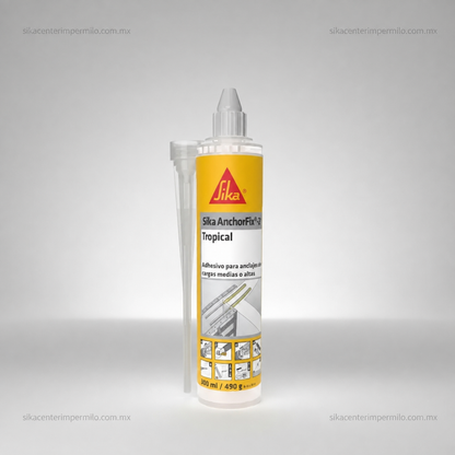 ADHESIVO PARA ANCLAJES DE CARGAS MEDIAS A ALTAS SIKA ANCHORFIX-2+TROPICAL CARTUCHO 300 ml