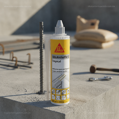 ADHESIVO PARA ANCLAJES DE CARGAS MEDIAS A ALTAS SIKA ANCHORFIX-2+TROPICAL CARTUCHO 300 ml