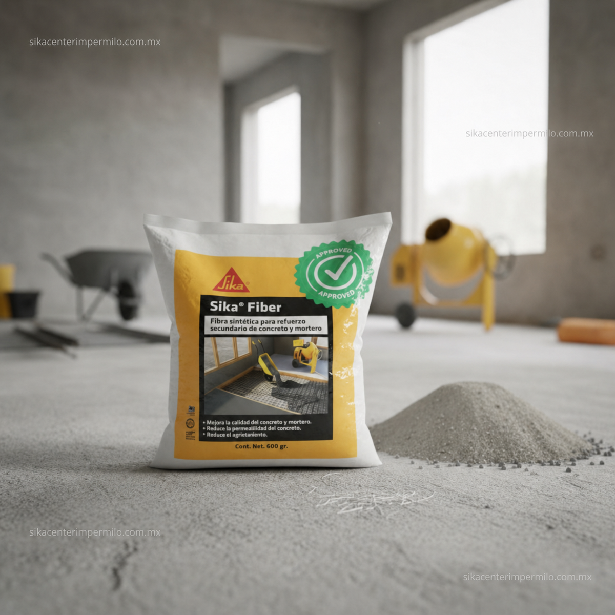 FIBRA PARA CONCRETO BIODEGRADABLE SIKA FIBER BOLSA SACO 600 GR/CONCRETO
