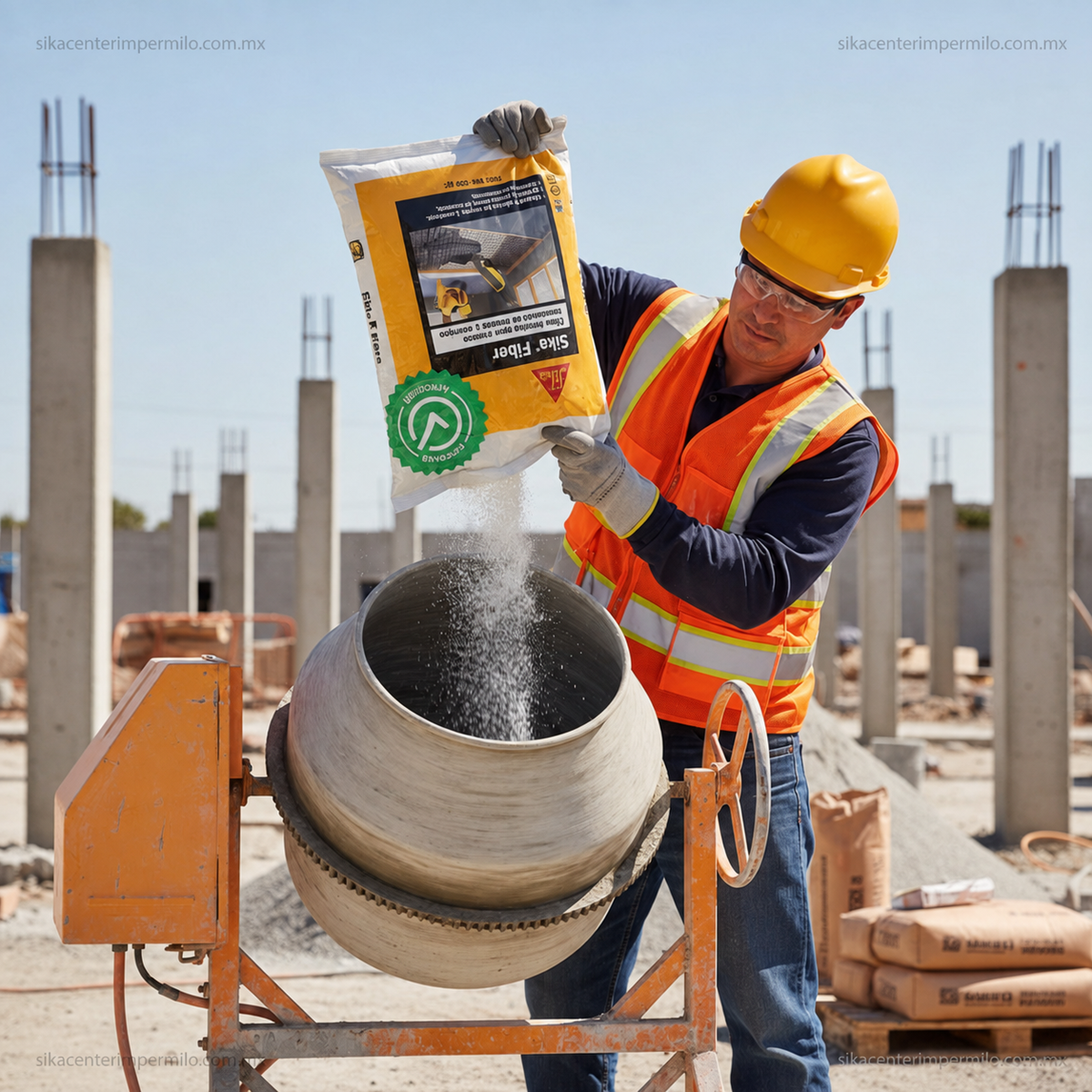 FIBRA PARA CONCRETO BIODEGRADABLE SIKA FIBER BOLSA SACO 600 GR/CONCRETO