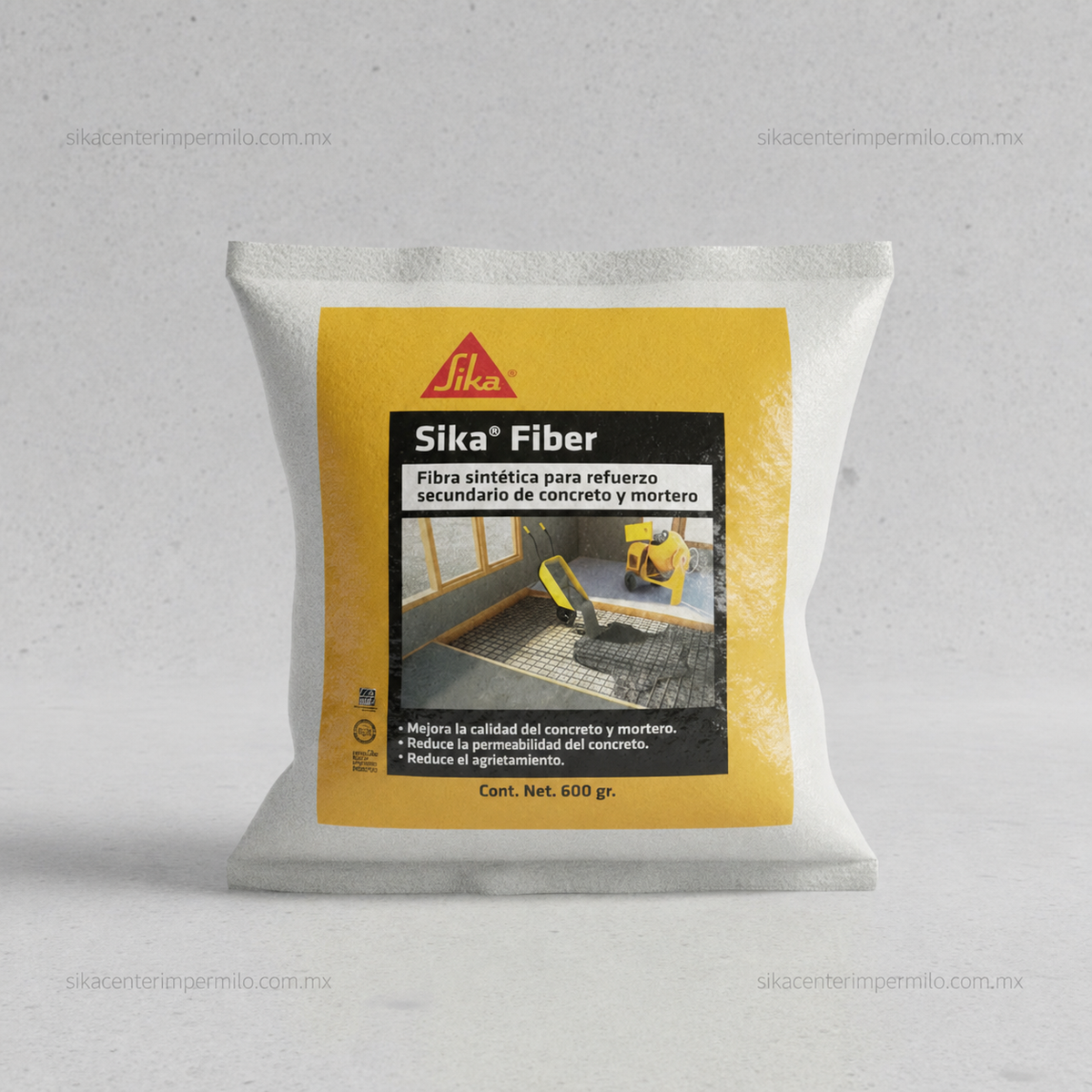 FIBRA PARA CONCRETO BIODEGRADABLE SIKA FIBER BOLSA SACO 600 GR/CONCRETO