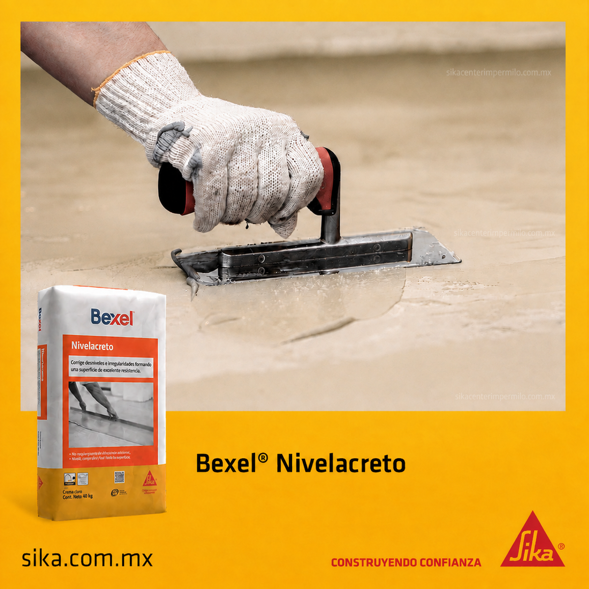 MORTERO AUTONIVELANTE BEXEL NIVELACRETO 20 KG