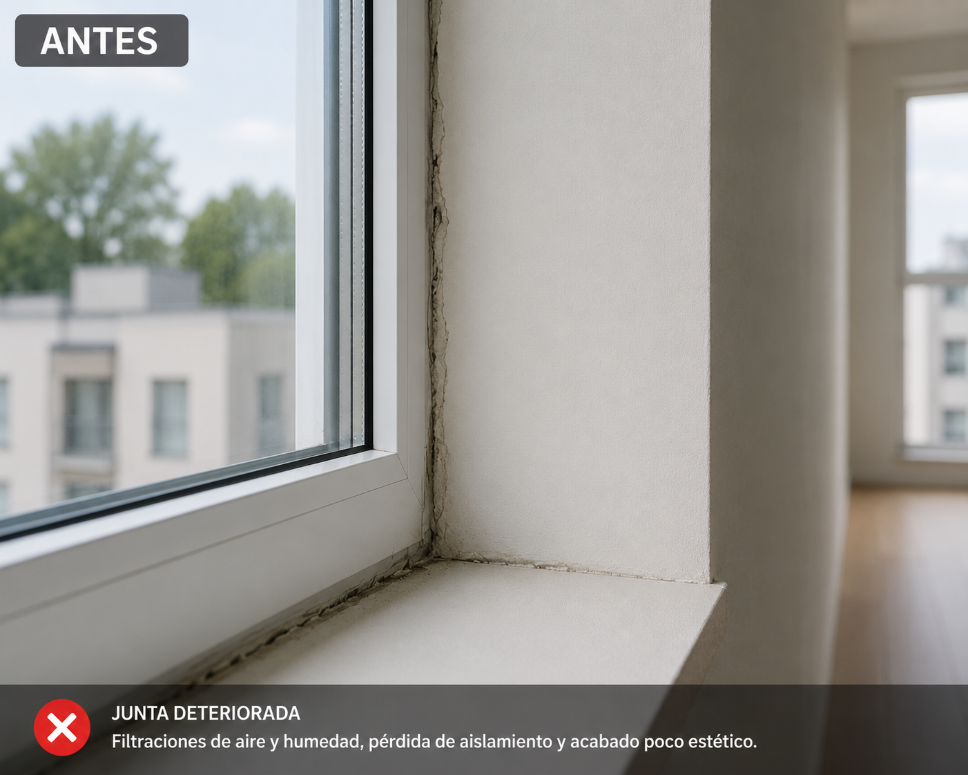 Superficie después de aplicar el producto