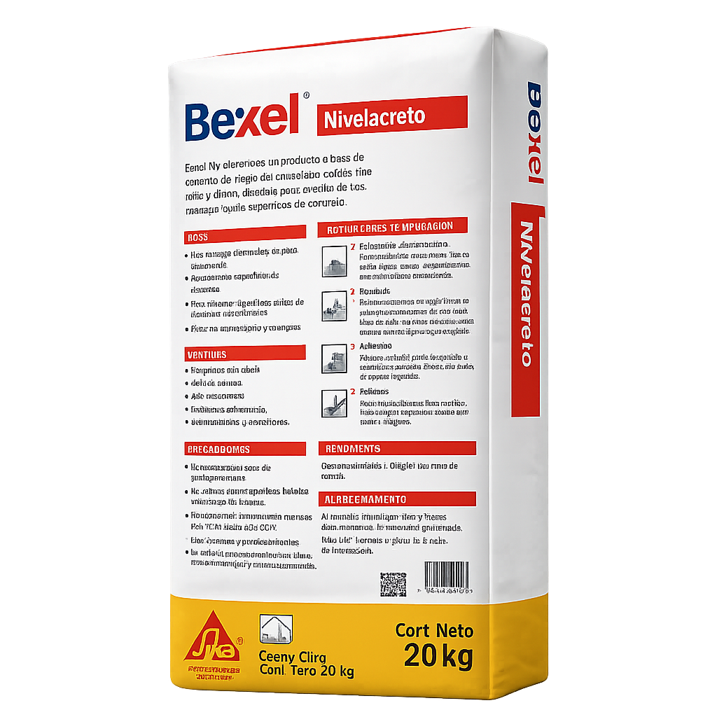MORTERO AUTONIVELANTE BEXEL NIVELACRETO 20 KG
