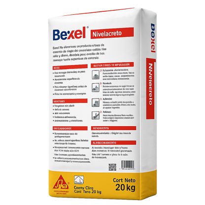 MORTERO AUTONIVELANTE BEXEL NIVELACRETO 20 KG