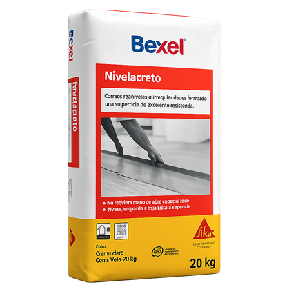 MORTERO AUTONIVELANTE BEXEL NIVELACRETO 20 KG