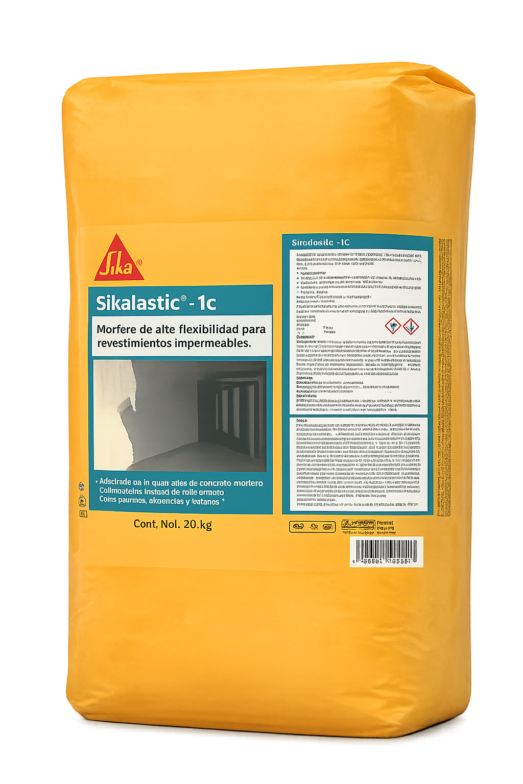 MORTERO MONOCOMPONENTE SIKALASTIC 1-C  GRIS  20 KG