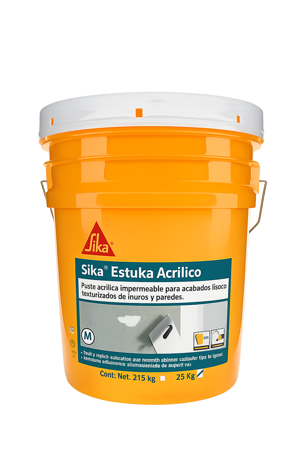 PASTA ACRÍLICA SIKA ESTUKA ACRILICO M BLANCO CUBETA 24KG