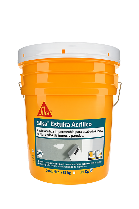 PASTA ACRÍLICA SIKA ESTUKA ACRILICO M BLANCO CUBETA 24KG