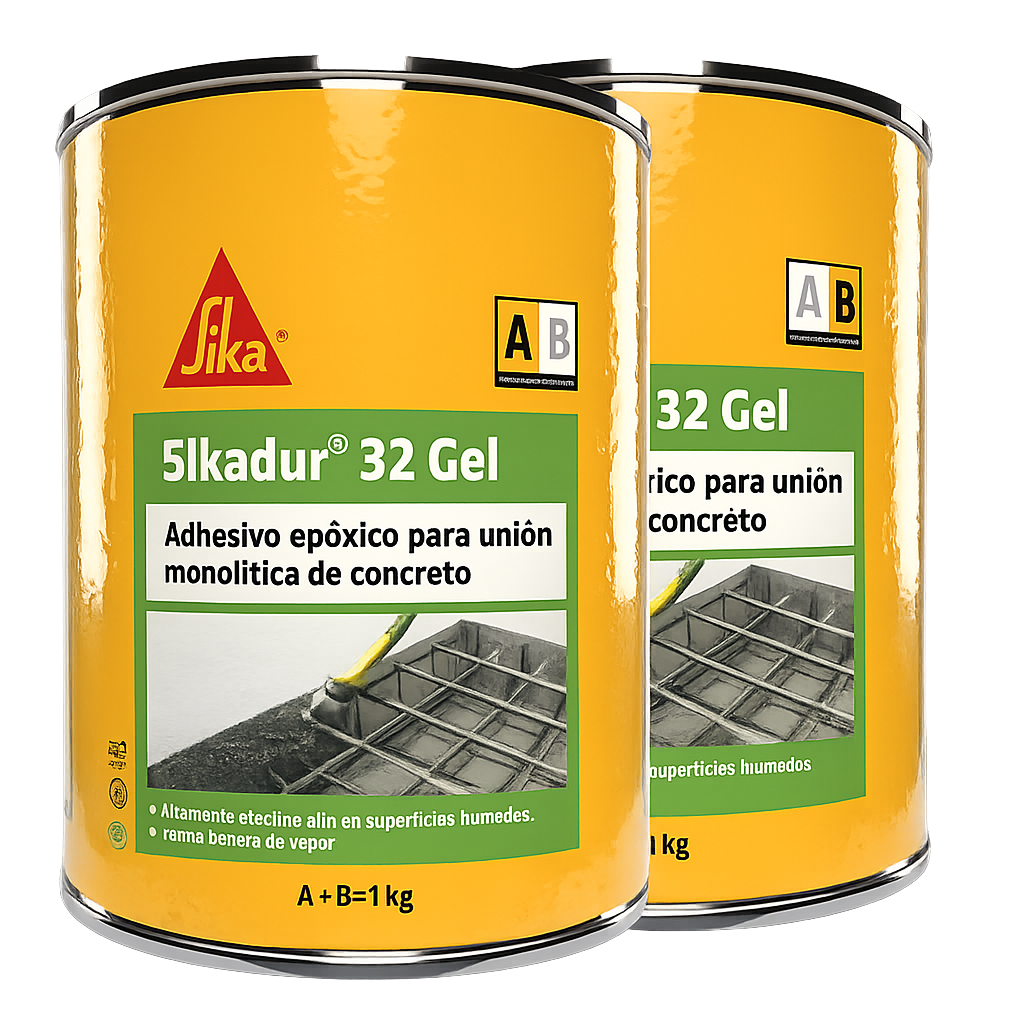 ADHESIVO EPÓXICO PARA UNIÓN MONOLÍTICA SIKADUR 32 GEL (A+B) 1 KG