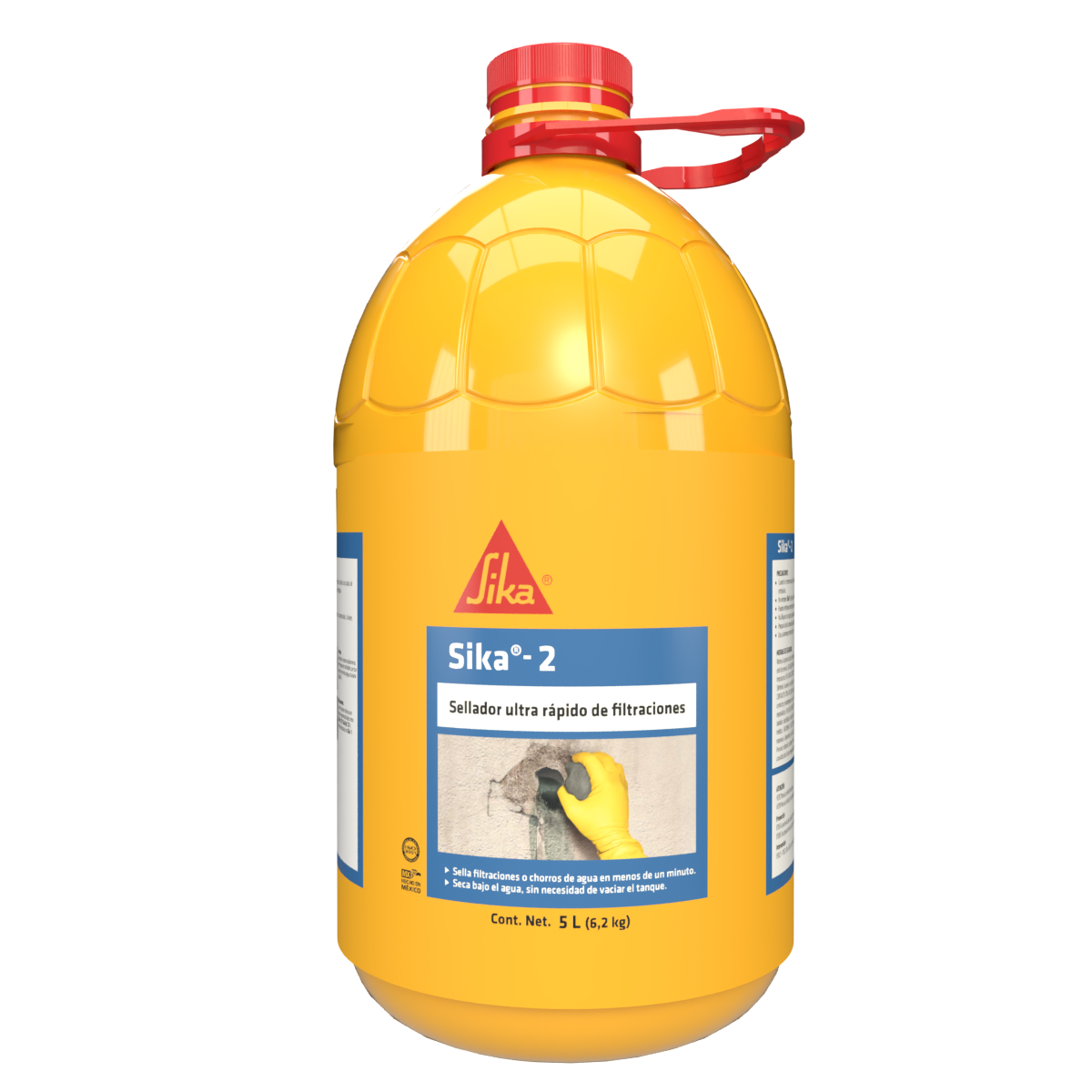 SELLADOR DE FILTRACIONES Y ACELERANTE ULTRA-RÁPIDO DE FRAGUADO SIKA 2 PET BOTE 5L