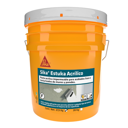 ESTUCO EN PASTA SIKA ESTUKA ACRILICO F BLANCO CUBETA 27 KG