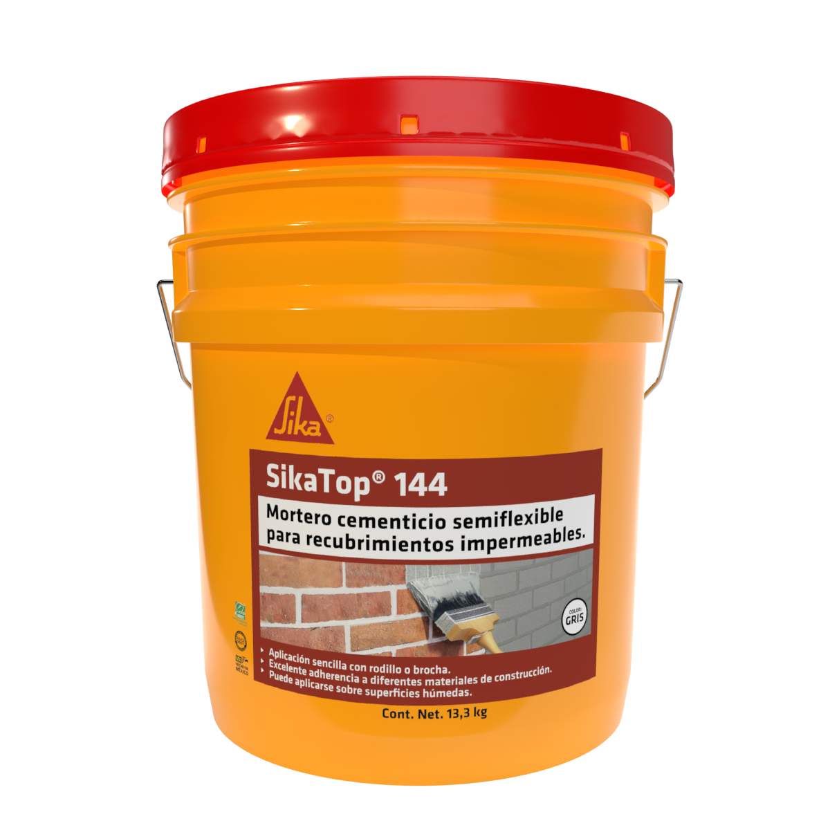 MORTERO SEMIFLEXIBLE SIKATOP 144  13,3 KG GRIS