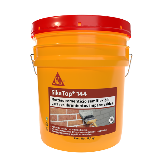 MORTERO SEMIFLEXIBLE SIKATOP 144  13,3 KG GRIS
