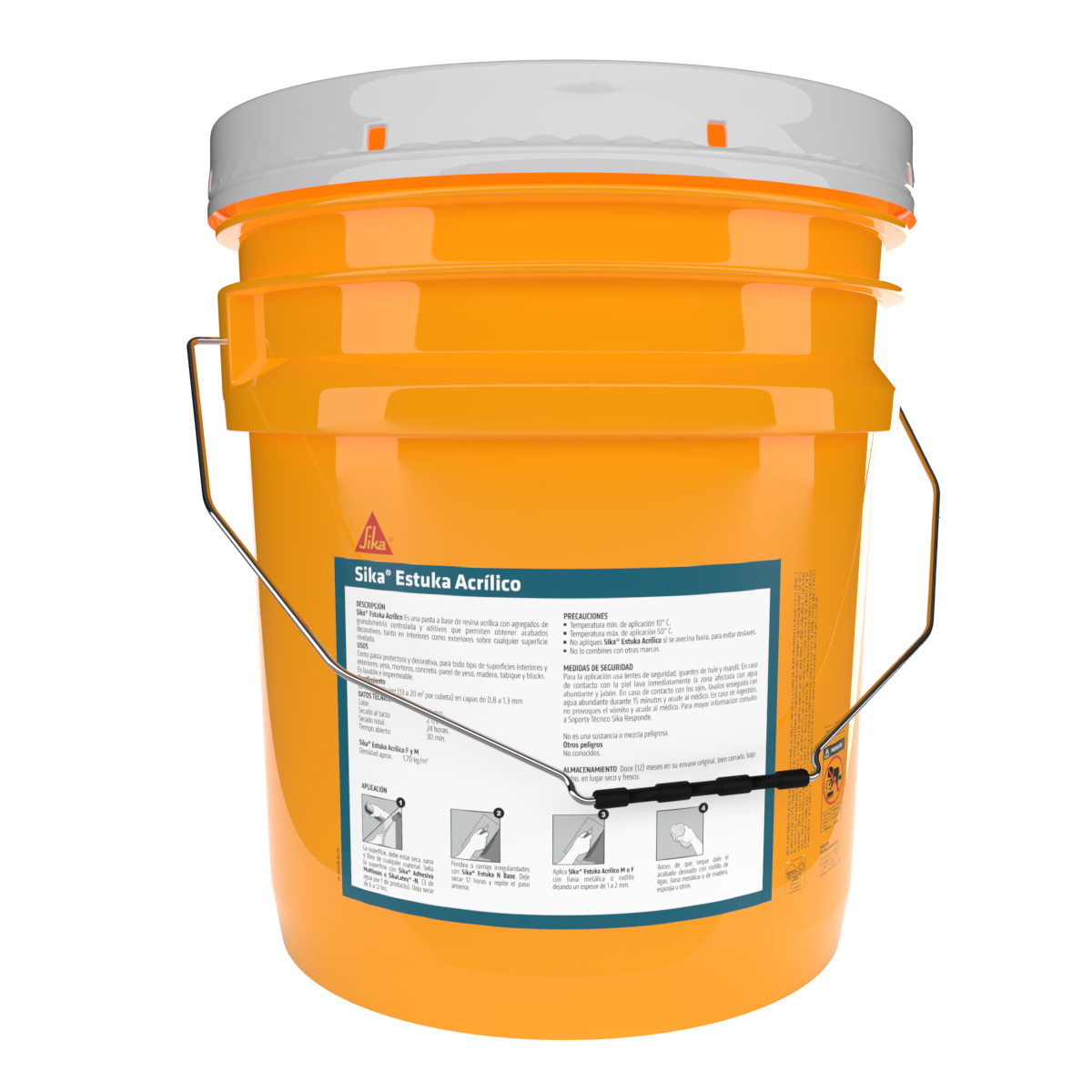 PASTA ACRÍLICA SIKA ESTUKA ACRILICO M BLANCO CUBETA 24KG