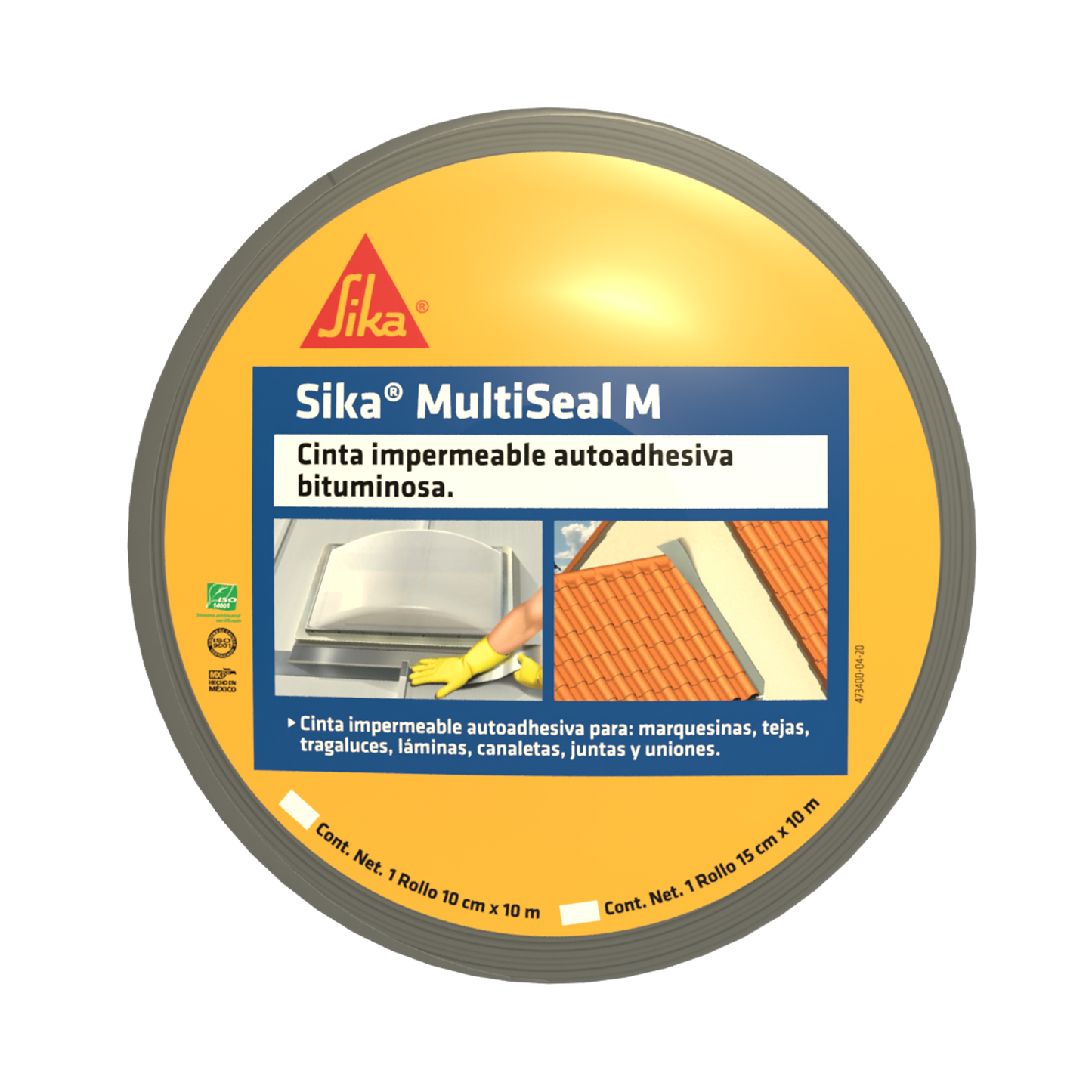 CINTA IMPERMEABLE AUTOADHESIVA SIKA MULTISEAL M  ROLLO 10M X 0.10M  ROJO