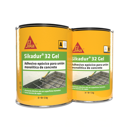 ADHESIVO EPÓXICO PARA UNIÓN MONOLÍTICA SIKADUR 32 GEL (A+B) 5 KG