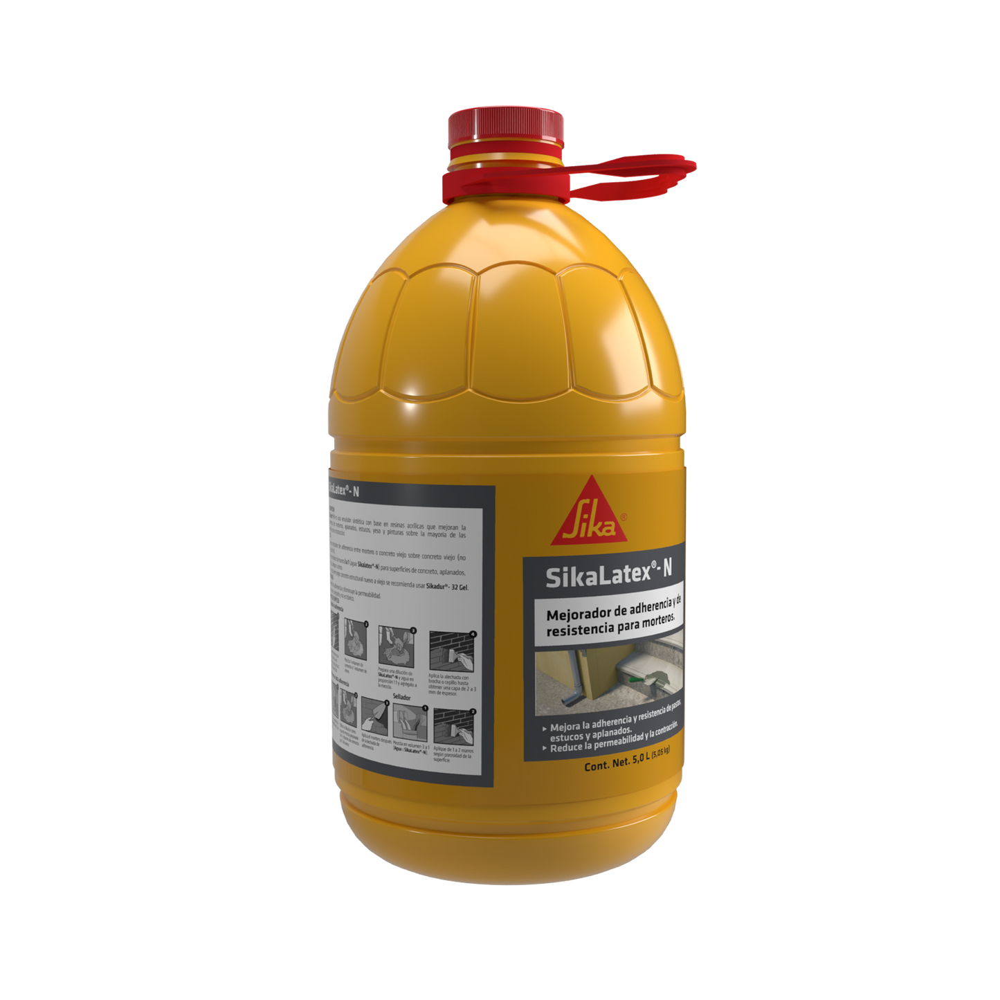 ADITIVO MEJORADOR DE RESISTENCIA Y ADHERENCIAS SIKALATEX N PET/BOTE 5.0 L