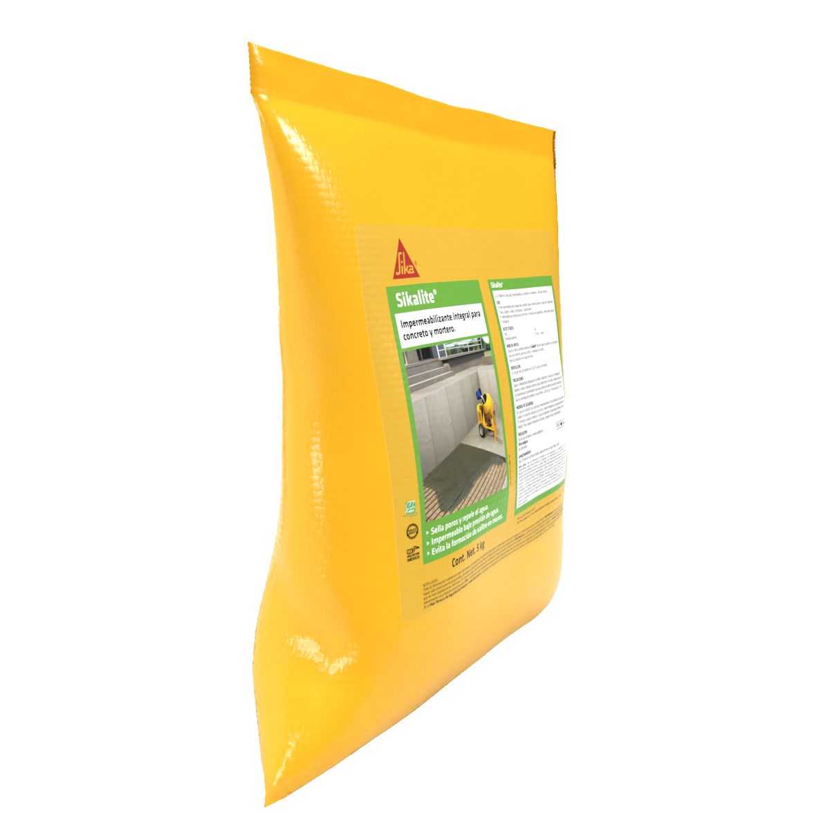 IMPERMEABILIZANTE INTEGRAL EN POLVO SIKALITE 5 KG
