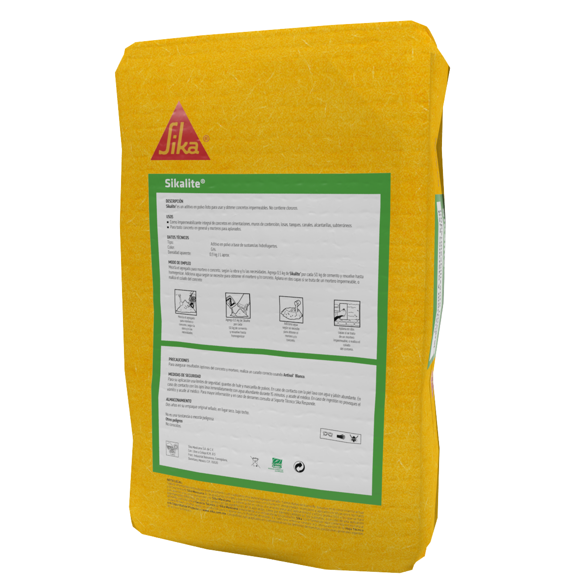 SIKALITE 25 KG IMPERMEABILIZANTE INTEGRAL EN POLVO PARA CONCRETO Y MORTERO