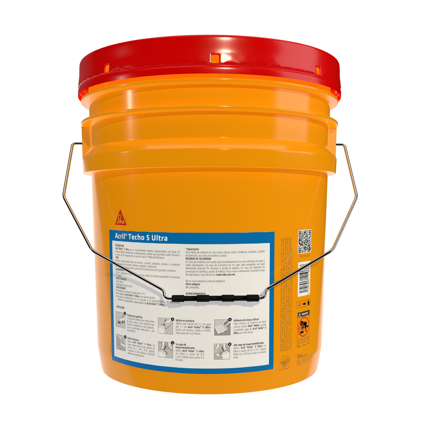 IMPERMEABILIZANTE ACRÍLICO SIKA ACRIL TECHO 5 AÑOS ULTRA BLANCO 18 LT