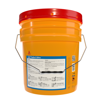 IMPERMEABILIZANTE ACRÍLICO SIKA ACRIL TECHO 5 AÑOS ULTRA BLANCO 18 LT