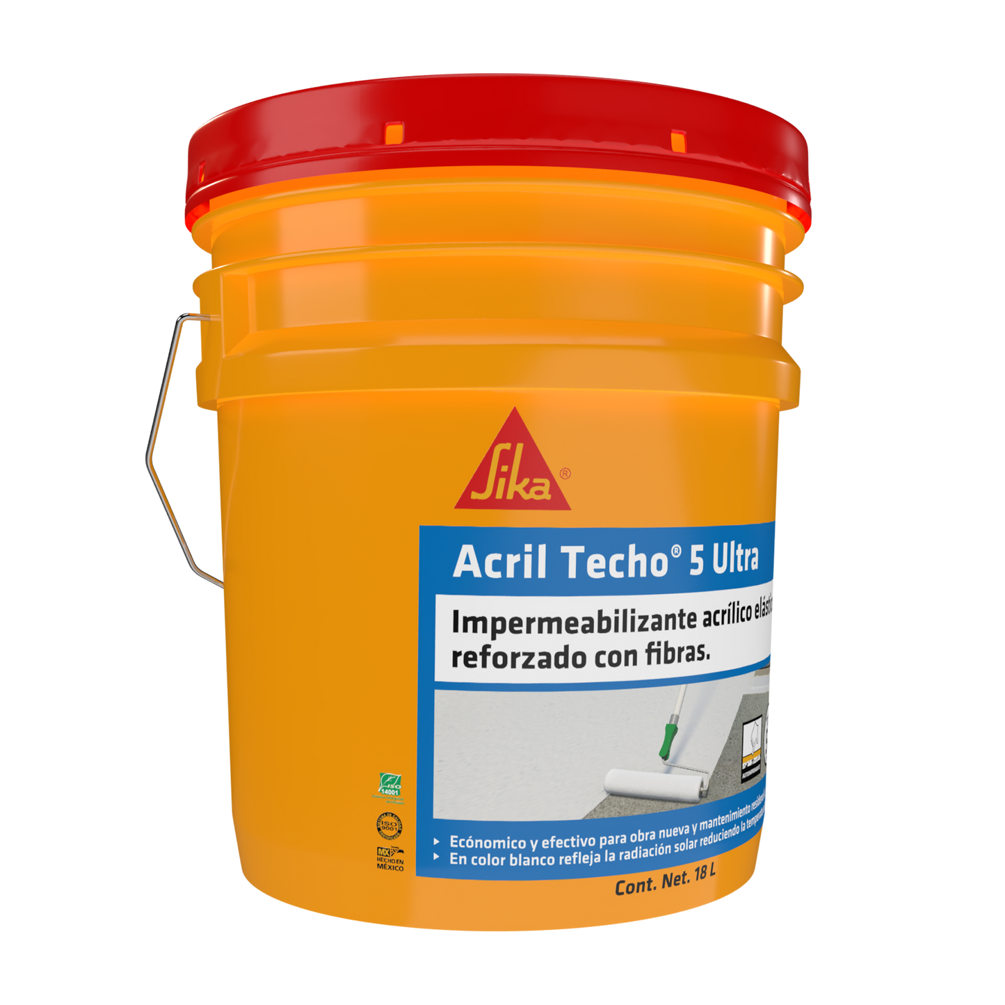 IMPERMEABILIZANTE ACRÍLICO SIKA ACRIL TECHO 5 AÑOS ULTRA BLANCO 18 LT