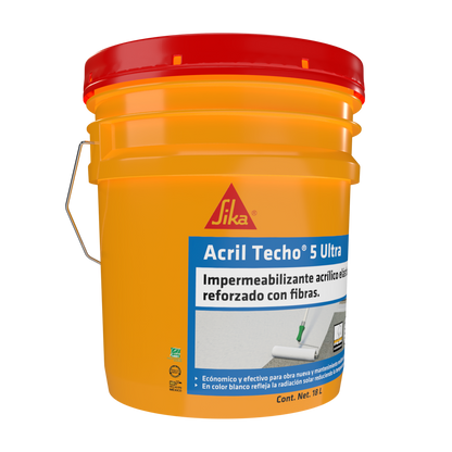 IMPERMEABILIZANTE ACRÍLICO SIKA ACRIL TECHO 5 AÑOS ULTRA BLANCO 18 LT
