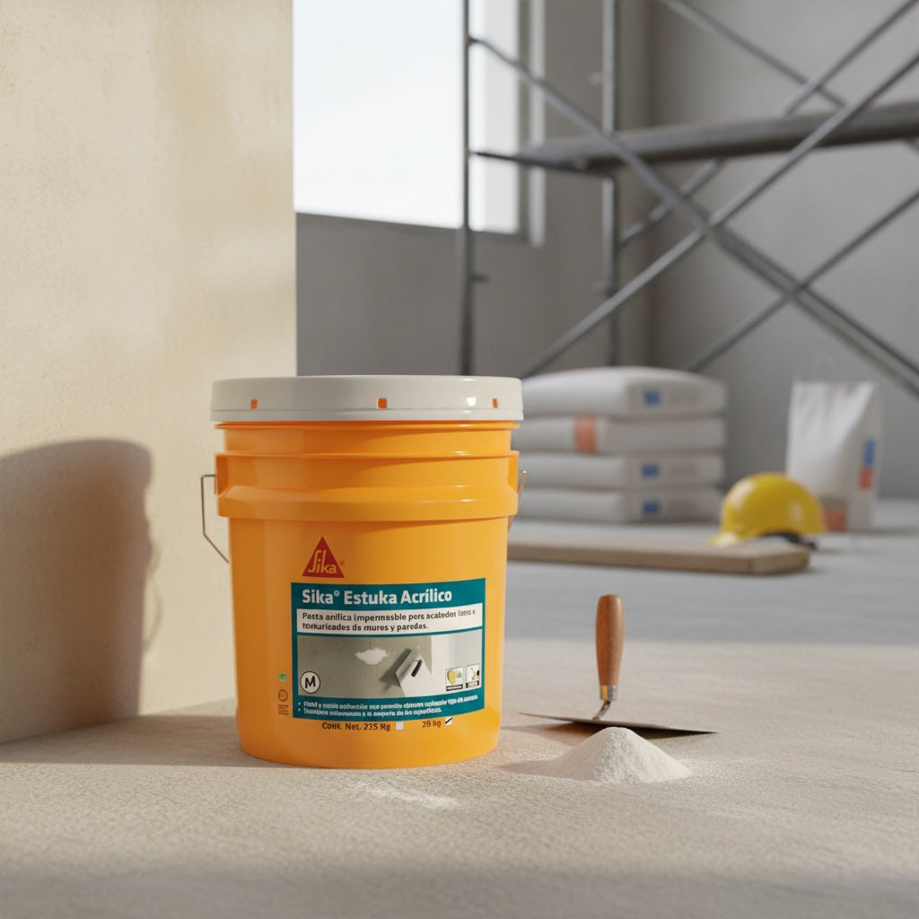 PASTA ACRÍLICA SIKA ESTUKA ACRILICO M BLANCO CUBETA 24KG