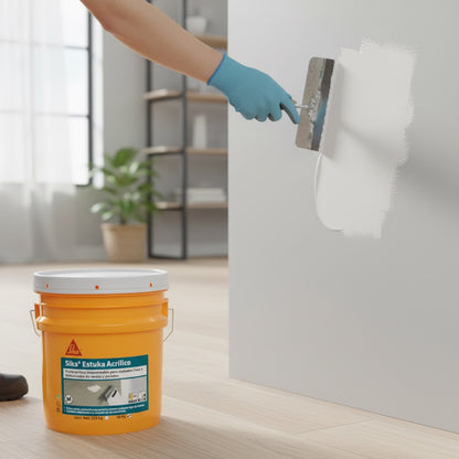 PASTA ACRÍLICA SIKA ESTUKA ACRILICO M BLANCO CUBETA 24KG