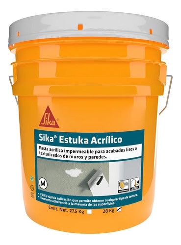 PASTA ACRÍLICA SIKA ESTUKA ACRILICO M BLANCO CUBETA 24KG