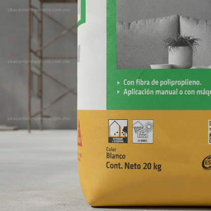 ESTUCO PARA MURO FACHADAS Y PLAFONES BEXEL ESTUKO MONOCAPA PLUS BCO 20KG