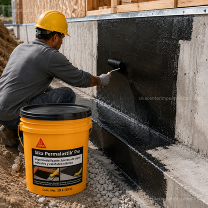 IMPERMEABILIZANTE ASFÁLTICO PARA CIMENTACIONES PERMALASTIK PRO 19L