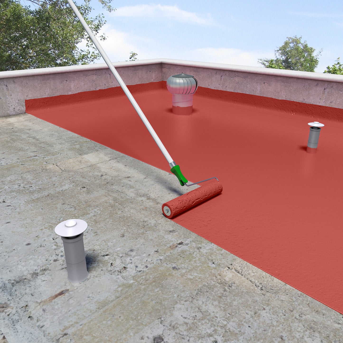 ACRYLIC ROOF WATERPROOFING 3 YEARS PRO RED 18 LT