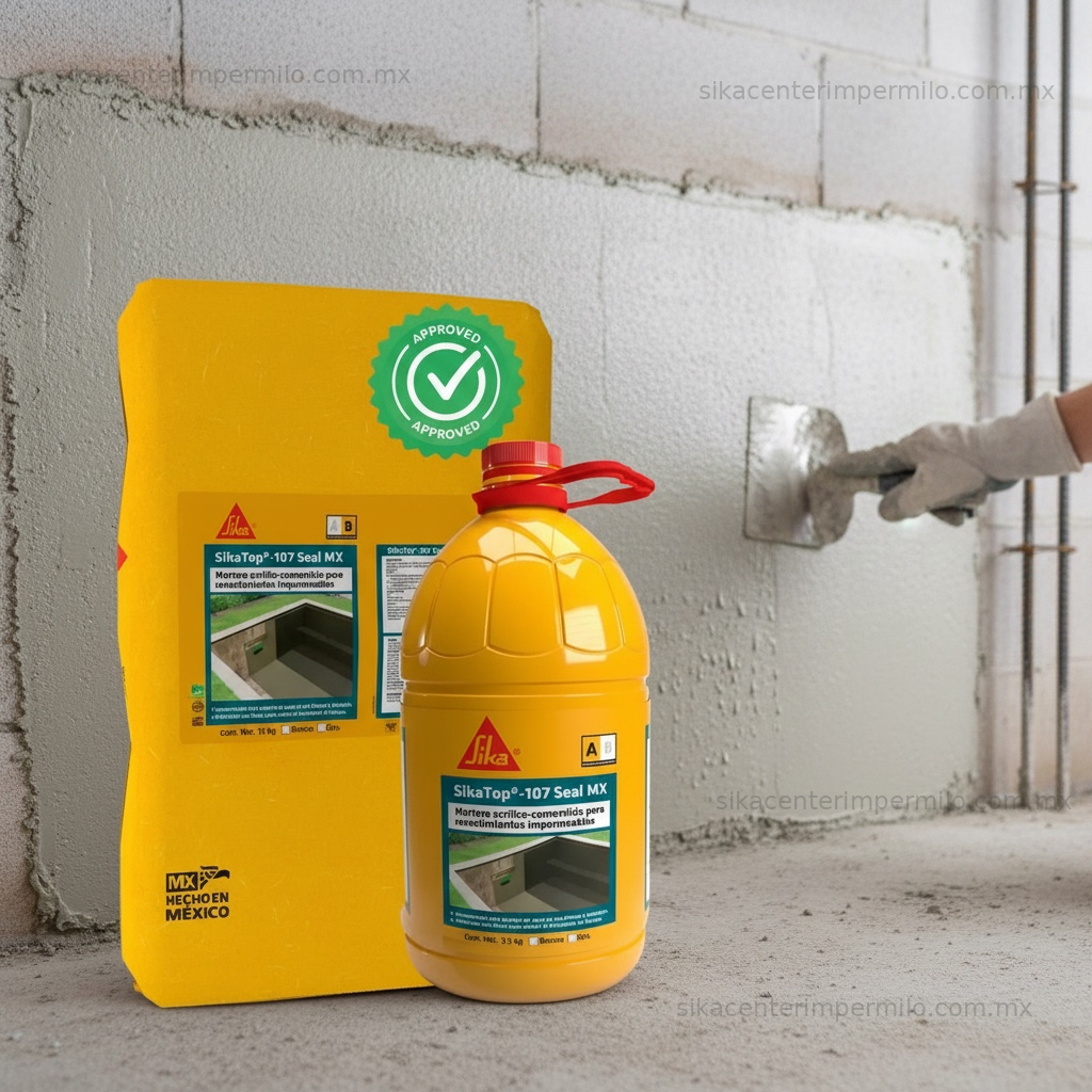 MORTERO CEMENTICIO PARA IMPERMEABILIZAR SIKATOP SEAL 107 BLANCO (A+B) 16.3 KG GALON + SACO